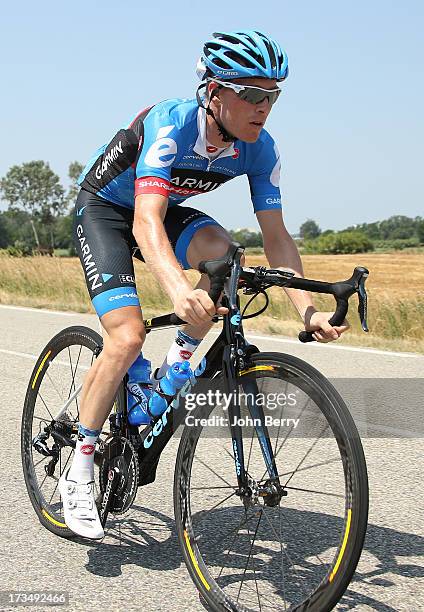 Andrew Talansky of USA and Team Garmin-Sharp in action during the second rest day of the 2013 Tour de France on July 15, 2013 in Orange, Vaucluse,...