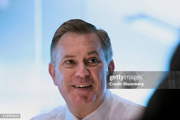 Tim Leiweke, chief executive officer of Maple Leaf Sports & Entertainment Ltd. , speaks during an interview in Toronto, Ontario, Canada, on Monday,...