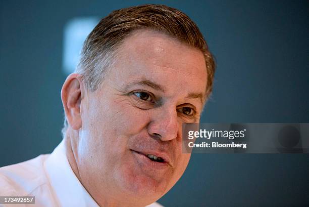 Tim Leiweke, chief executive officer of Maple Leaf Sports & Entertainment Ltd. , speaks during an interview in Toronto, Ontario, Canada, on Monday,...