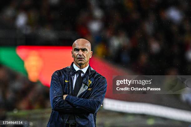 Roberto Martinez, Head Coach of Portugal, looks during the UEFA EURO 2024 European qualifier match between Portugal and Slovakia at Estadio do Dragao...
