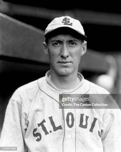 Portrait of Walter Gerber of the St. Louis Browns in 1927..