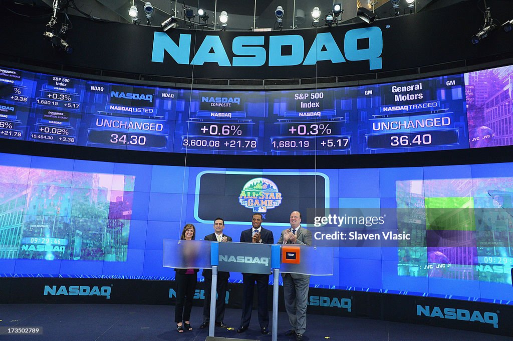 MLB All-Star Robinson Cano Rings The Opening Bell At NASDAQ