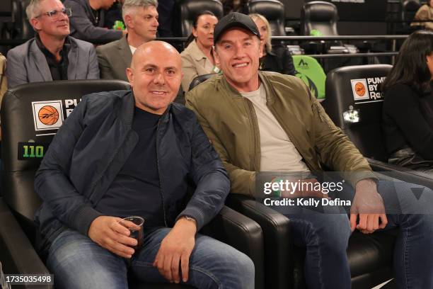 Anthony Koutoufides watches the game during the round three NBL match between South East Melbourne Phoenix and Tasmania JackJumpers at John Cain...