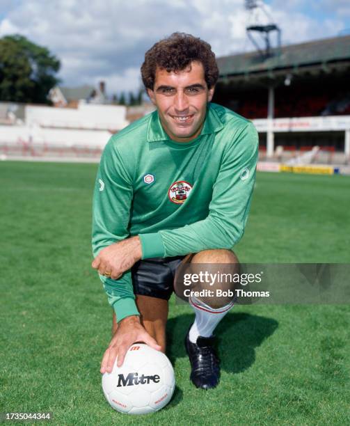 Southampton goalkeeper Peter Shilton at The Dell on July 31, 1982 in Southampton, England.