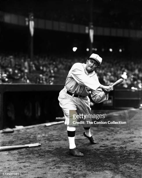 Tyrus R. Cobb of the Philadelphia Athletics at bat in1927.