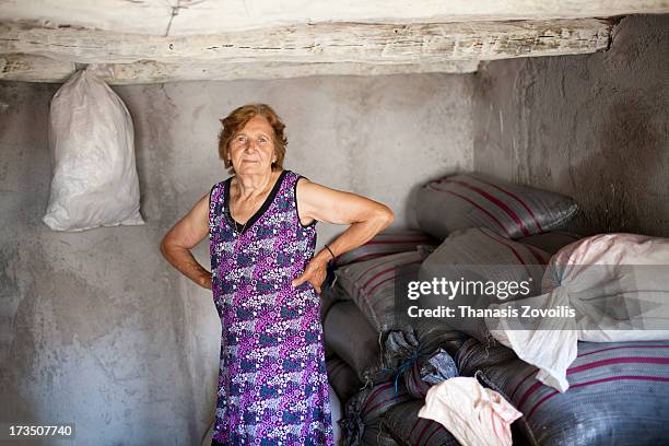 portrait of a senior woman - trash bag dress stock pictures, royalty-free photos & images