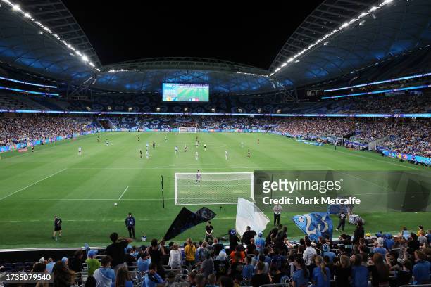 General view of play during the round one A-League Women match between Sydney FC and Western Sydney Wanderers at Allianz Stadium on October 14, 2023...