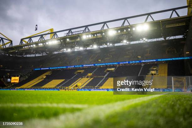 General view inside the stadium before the Bundesliga match between Borussia Dortmund and SV Werder Bremen at Signal Iduna Park on October 20, 2023...