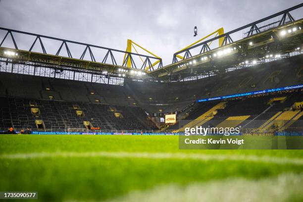 General view inside the stadium before the Bundesliga match between Borussia Dortmund and SV Werder Bremen at Signal Iduna Park on October 20, 2023...