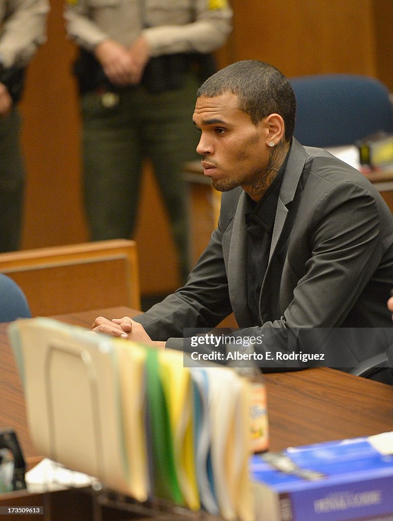 Chris Brown Court Appearance