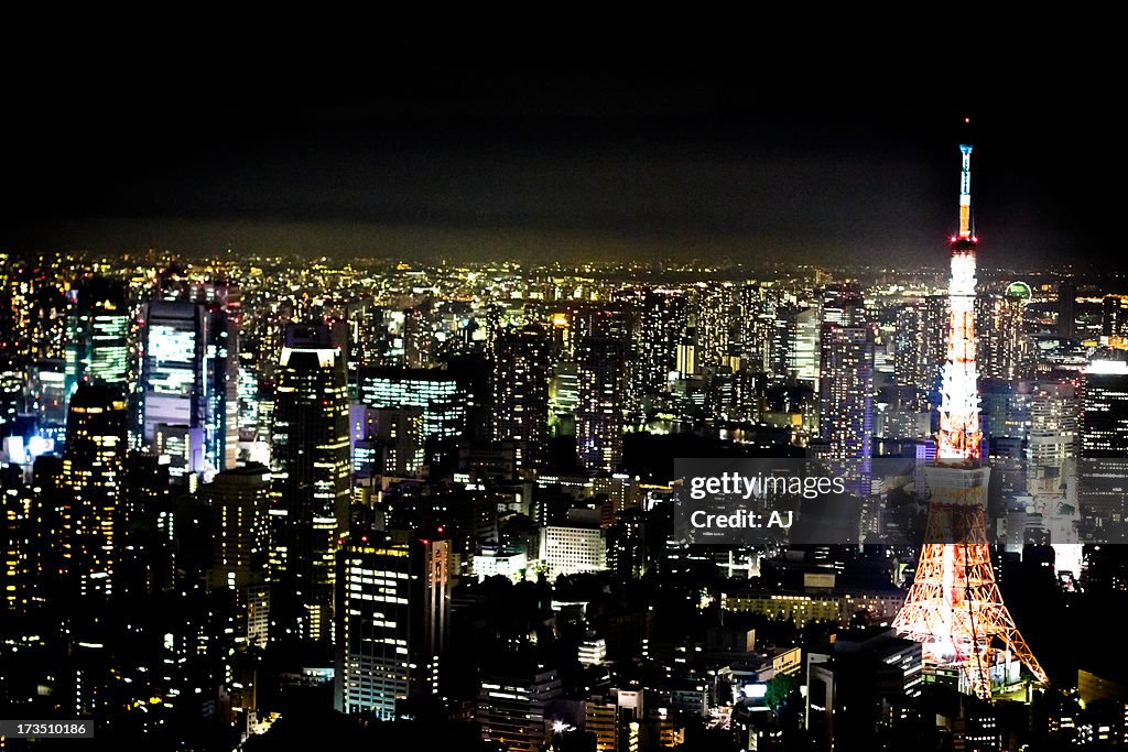 Tokyo Cityscape At Night