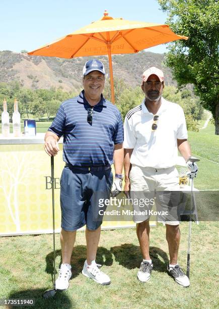 Actors Jon Lovitz and Tim Meadows attend The 4th annual Alex Thomas Celebrity Golf Classic presented by Belvedere at Mountain Gate Country Club on...