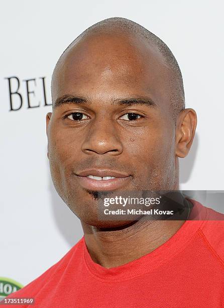 Professional wrestler Shad Gaspard attends The 4th annual Alex Thomas Celebrity Golf Classic presented by Belvedere at Mountain Gate Country Club on...