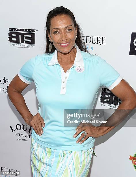 Model Kathleen Bradley attends The 4th annual Alex Thomas Celebrity Golf Classic presented by Belvedere at Mountain Gate Country Club on July 15,...