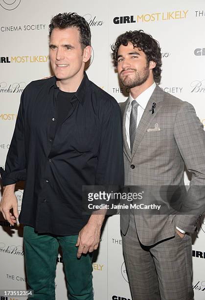 Actors Matt Dillon and Darren Criss attend the screening of Lionsgate and Roadside Attractions' "Girl Most Likely" hosted by The Cinema Society &...