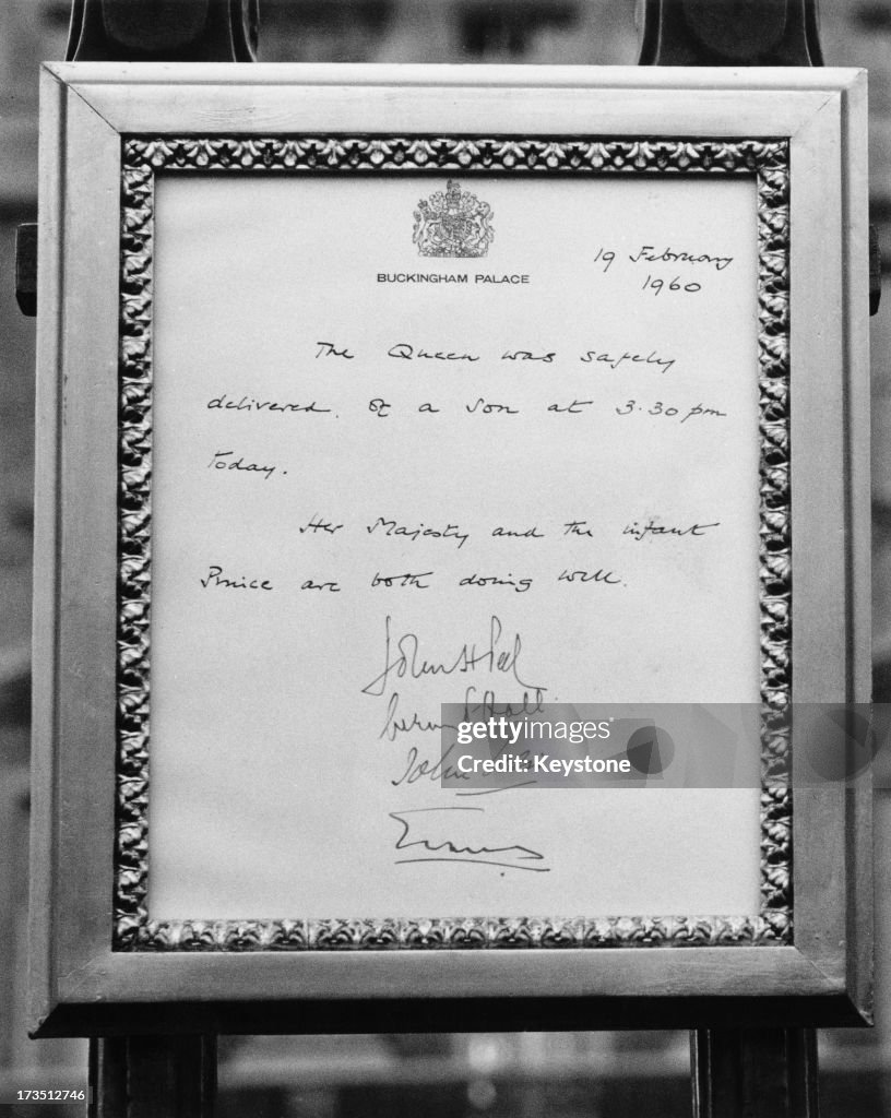 Birth Of Prince Andrew Announced