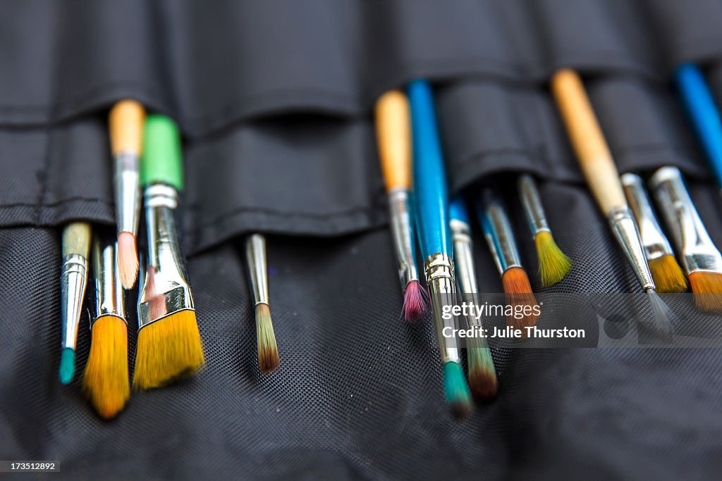 Paint Brushes in a Row