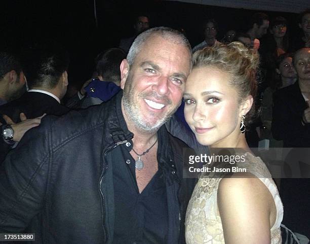 Jon Singer of Singer22 and actress Hayden Panettiere pose circa May 2013 in New York City.