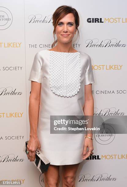 Actress Kristen Wiig attends the screening of Lionsgate and Roadside Attractions' "Girl Most Likely" hosted by The Cinema Society & Brooks Brothers...