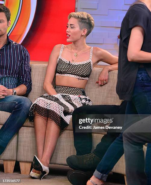 Miley Cyrus visits ABC's "Good Morning America" on July 15, 2013 in New York, United States.