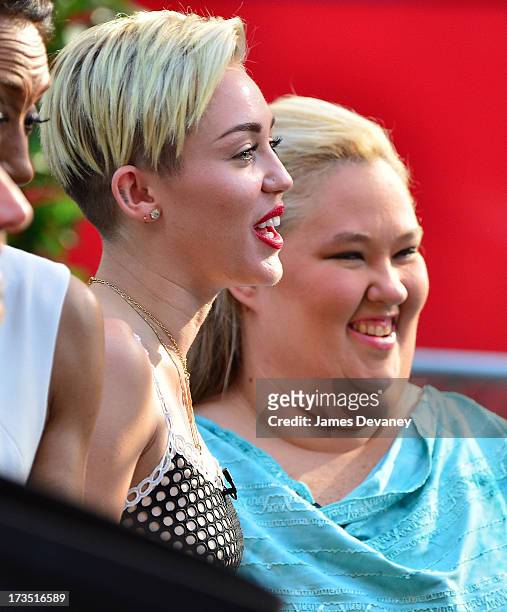 Miley Cyrus and June "Mama June" Shannon visit ABC's "Good Morning America" on July 15, 2013 in New York, United States.