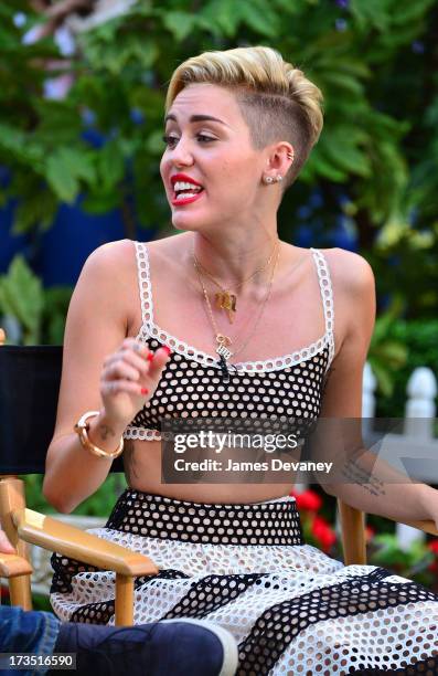 Miley Cyrus visits ABC's "Good Morning America" on July 15, 2013 in New York, United States.