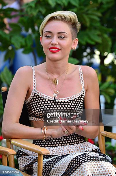 Miley Cyrus visits ABC's "Good Morning America" on July 15, 2013 in New York, United States.