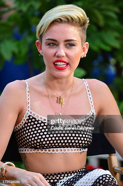 Miley Cyrus visits ABC's "Good Morning America" on July 15, 2013 in New York, United States.