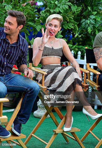 Miley Cyrus visits ABC's "Good Morning America" on July 15, 2013 in New York, United States.