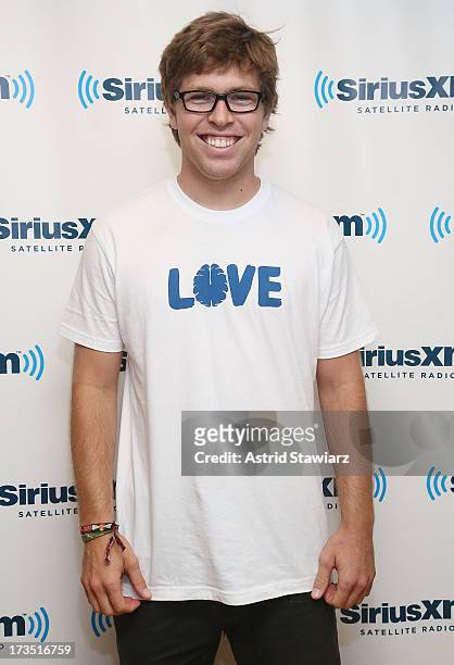 Snowboarding champion Kevin Pearce, subject of the HBO Documentaries Film "The Crash Reel," visits the SiriusXM Studios on July 11, 2013 in New York...