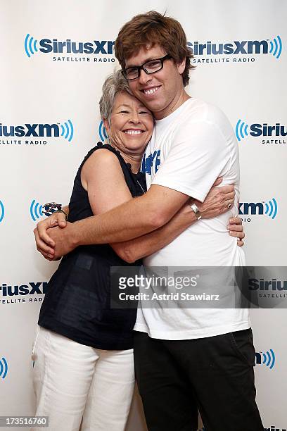 Pia Pearce and snowboarding champion Kevin Pearce, subject of the HBO Documentaries Film "The Crash Reel," visit the SiriusXM Studios on July 11,...