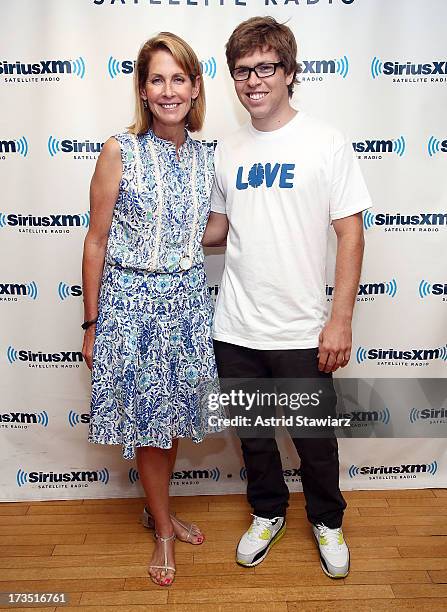 Snowboarding champion Kevin Pearce, subject of the HBO Documentaries Film "The Crash Reel" is interviewed by SiriusXM host Perri Peltz at SiriusXM...