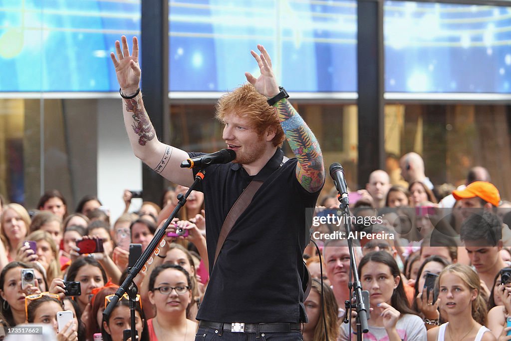 Ed Sheeran Performs On NBC's "Today"