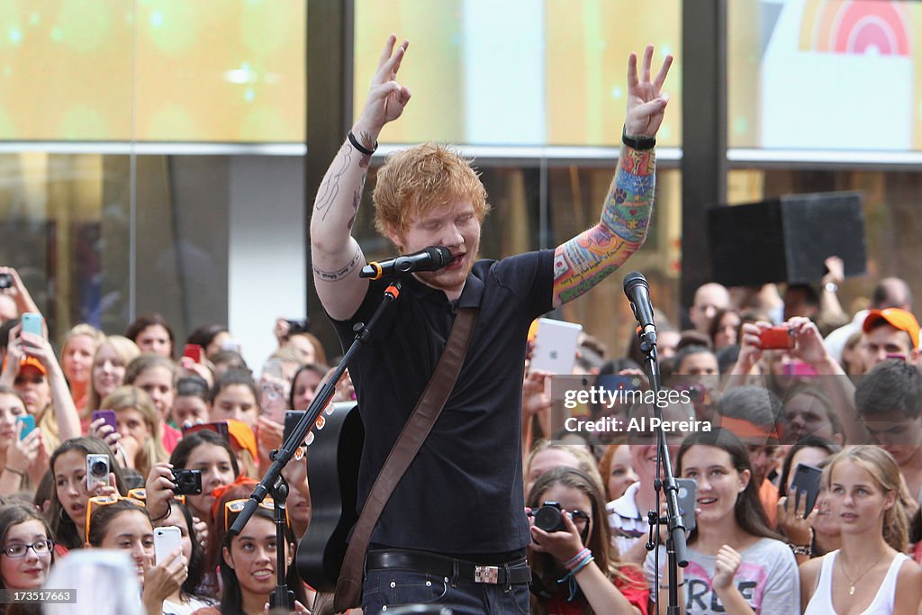 Ed Sheeran Performs On NBC's "Today"