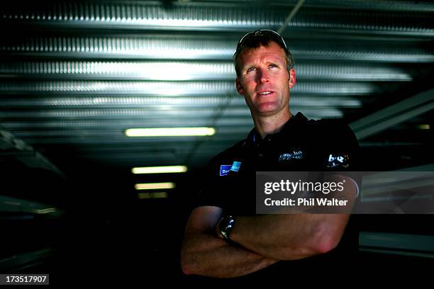 New Zealand single skull rower Mahe Drysdale, poses during a portrait session at Lake Karapiro on July 16, 2013 in Cambridge, New Zealand.