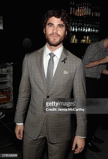 Darren Criss attends The Cinema Society & Brooks Brothers Host A Screening Of Lionsgate And Roadside Attractions' "Girl Most Likely" After Party at...