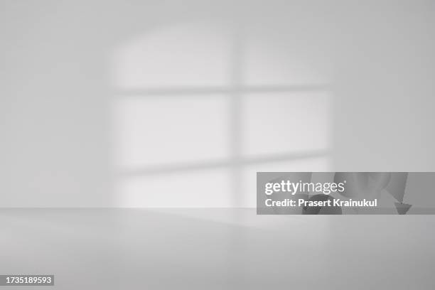 table or floor with concrete wall - white room empty stock pictures, royalty-free photos & images