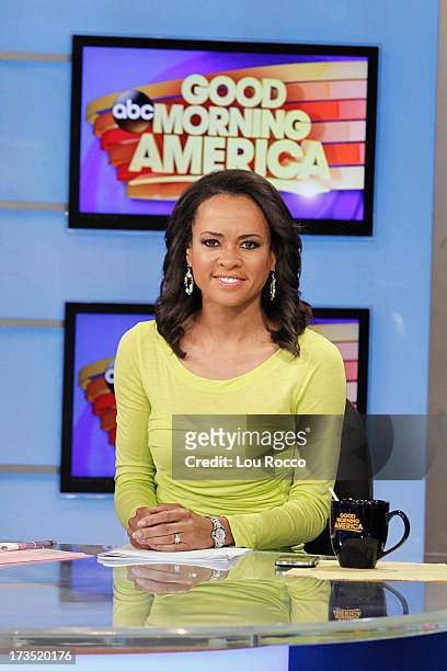 Linsey Davis co-anchors "Good Morning America," 7/15/13, airing on the Walt Disney Television via Getty Images Television Network. LINSEY DAVIS