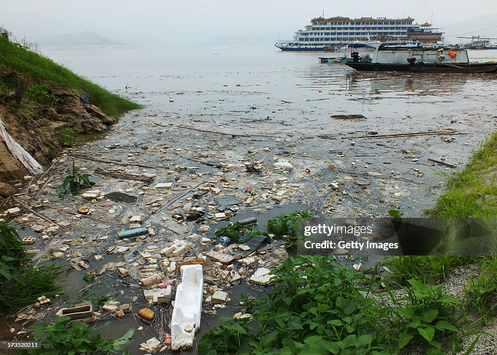 Yangtze River Plagued By Floating Garbage