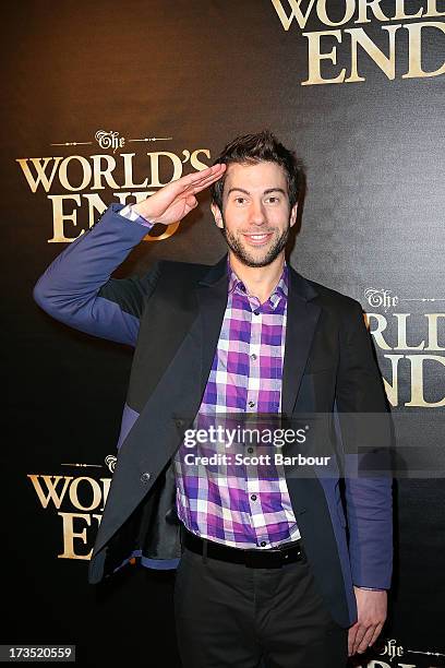 Damien Bodie arrives for "The World's End" Australian premiere at Hoyts Melbourne Central on July 16, 2013 in Melbourne, Australia.