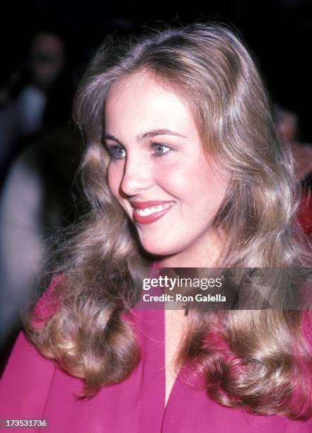 Actress Genie Francis attends Café Roma's "An Evening in Rome" Dinner Party on April 22, 1982 at Cafe Roma in Beverly Hills, California.