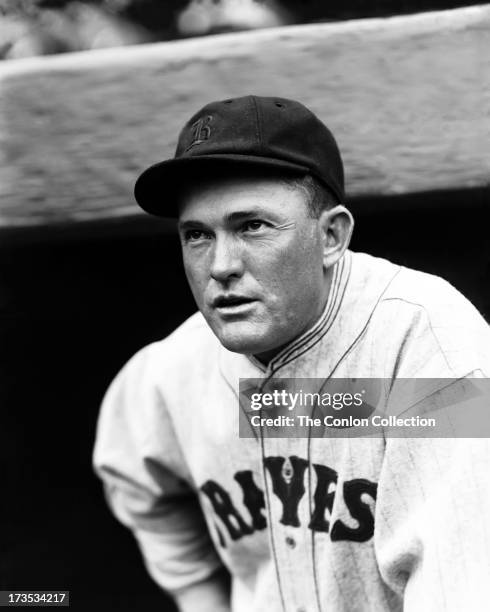 Portrait of Rogers Hornsby of the Boston Braves in 1928.