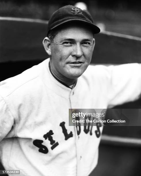 Portrait of Rogers Hornsby of the St. Louis Browns in 1934.
