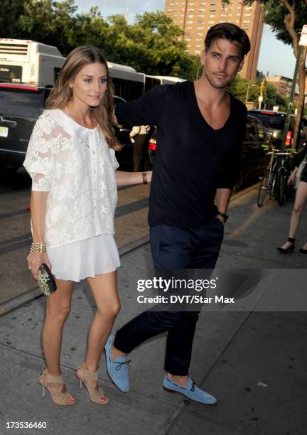 Olivia Palermo and Johannes Huebl as seen on July 15, 2013 in New York City.