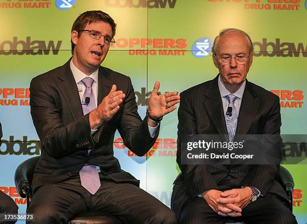 Press conference to announce that Loblaw Companies Limited is to acquire Shoppers Drug Mart Corporation for $12.4 billion in cash and stock. Galen G....