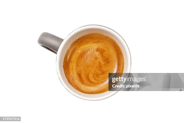coffee - coffee cups top view stock pictures, royalty-free photos & images