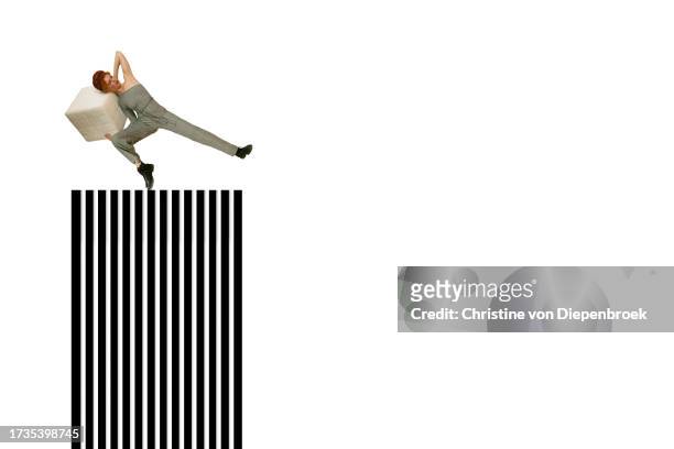 dancing with a cube - black cube stock pictures, royalty-free photos & images
