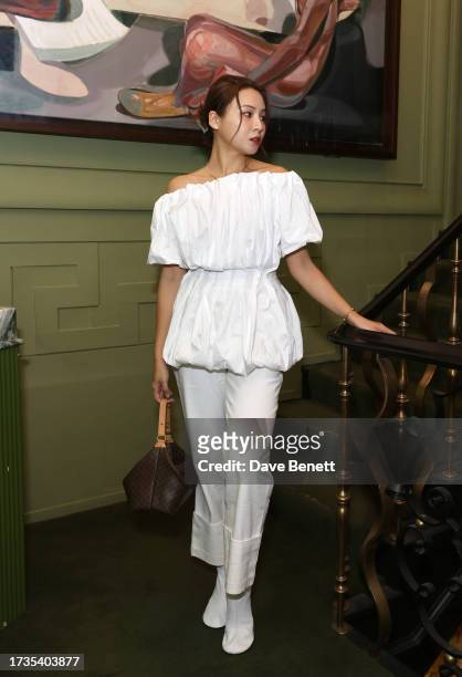 Sija Wei attends the PAD London & Orveda 15th anniversary cocktail party at Langan's Brasserie on October 13, 2023 in London, England.
