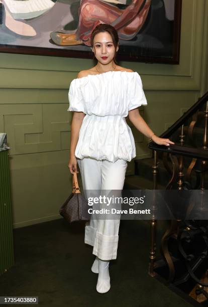 Sija Wei attends the PAD London & Orveda 15th anniversary cocktail party at Langan's Brasserie on October 13, 2023 in London, England.