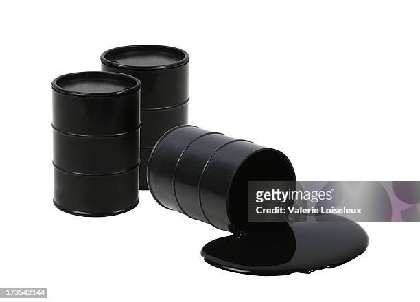 oil barrels - oil slick stock pictures, royalty-free photos & images